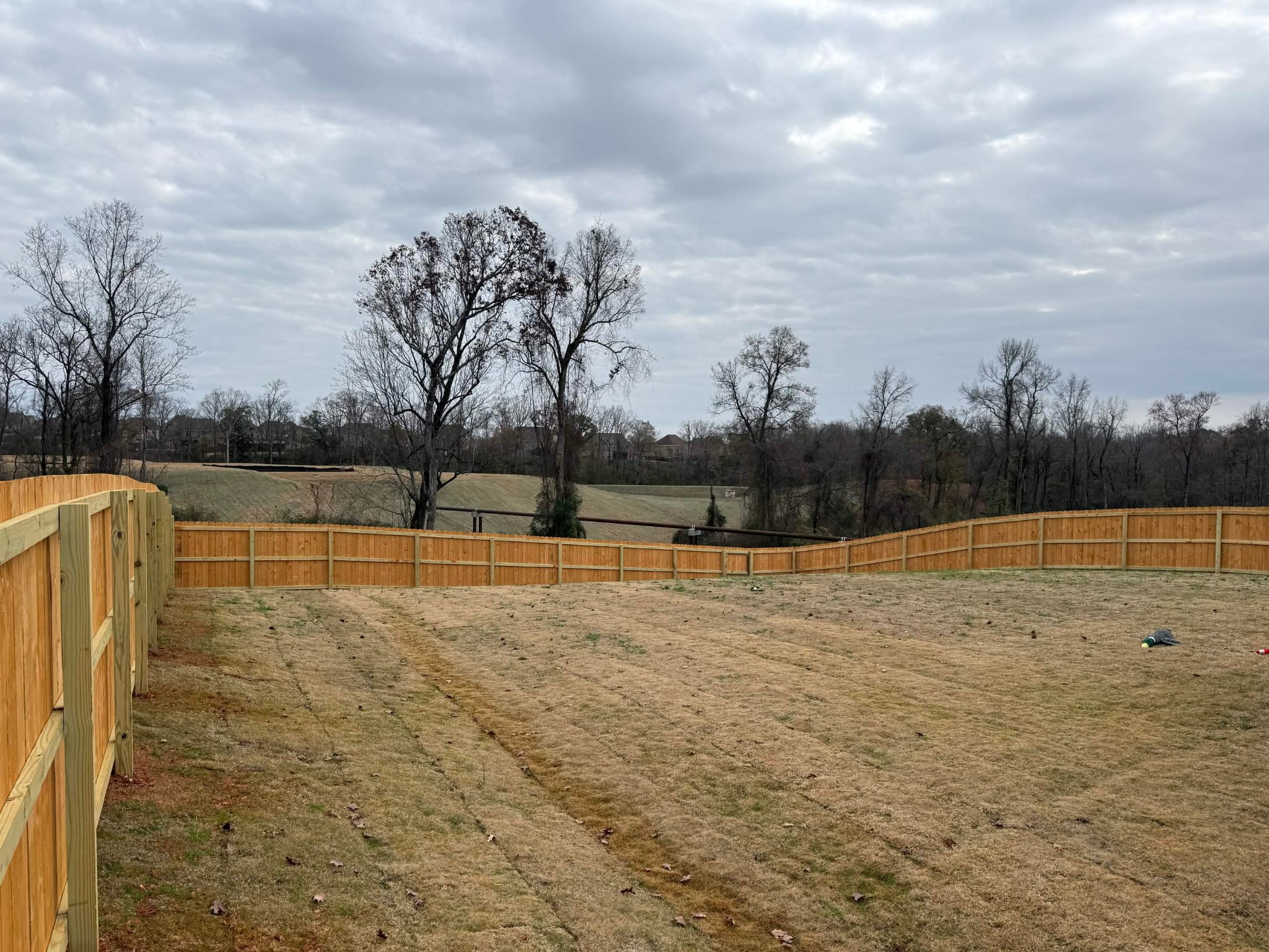 New fence and sod installation by Ray's Fencing and Outdoor — Alabama