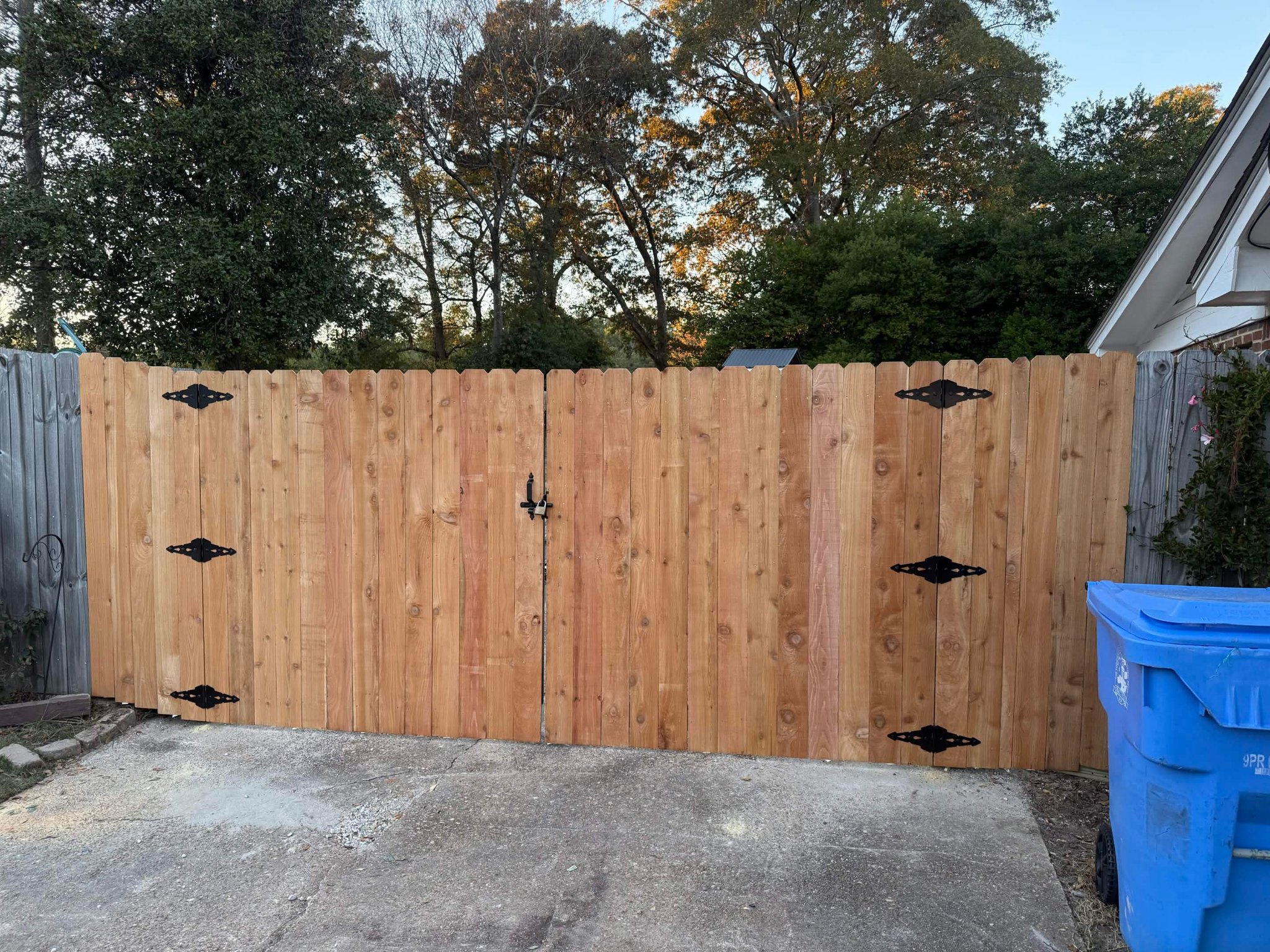 New double gate install by Ray's Fencing and Outdoor — Alabama